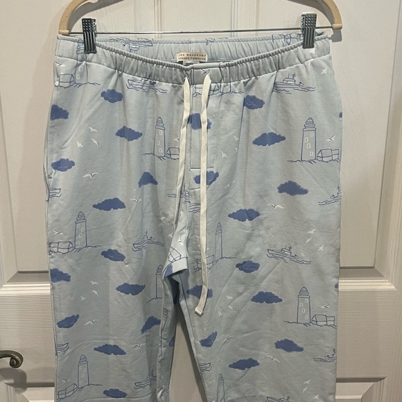 The Beaufort Bonnet co Sunday style light blue lighthouse sweatpants size M NWT - Picture 3 of 8